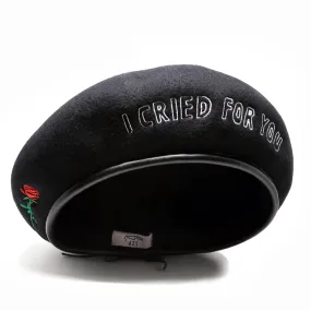 "I CRIED FOR YOU" ROSE BERET（BLACK）