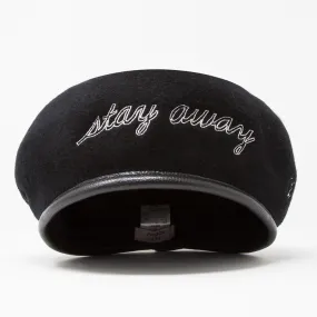 "STAY AWAY" BERET (BLACK)