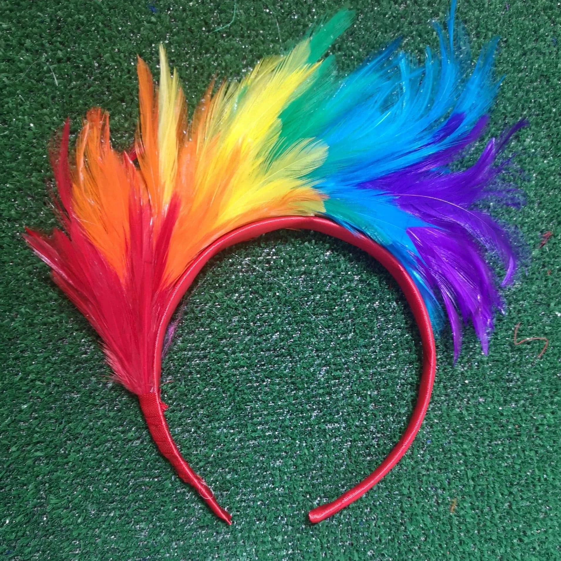 Rainbow Feather Headband