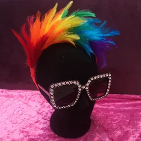 Rainbow Feather Headband