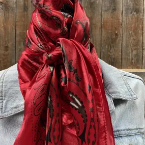 Red & Black Paisley Wild Rag | Rodeo Wildrags at Bourbon Cowgirl