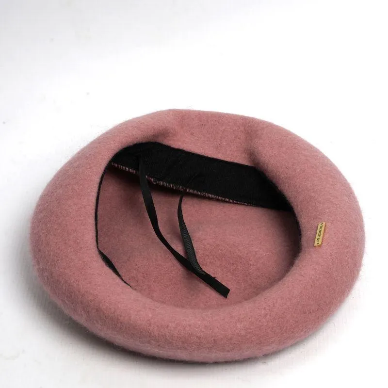 Regina Adjustable Wool Beret - Rust