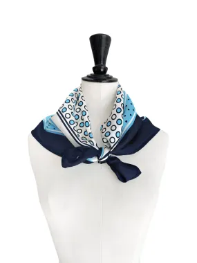 Retro Dots Silk Twill Bandana Scarf