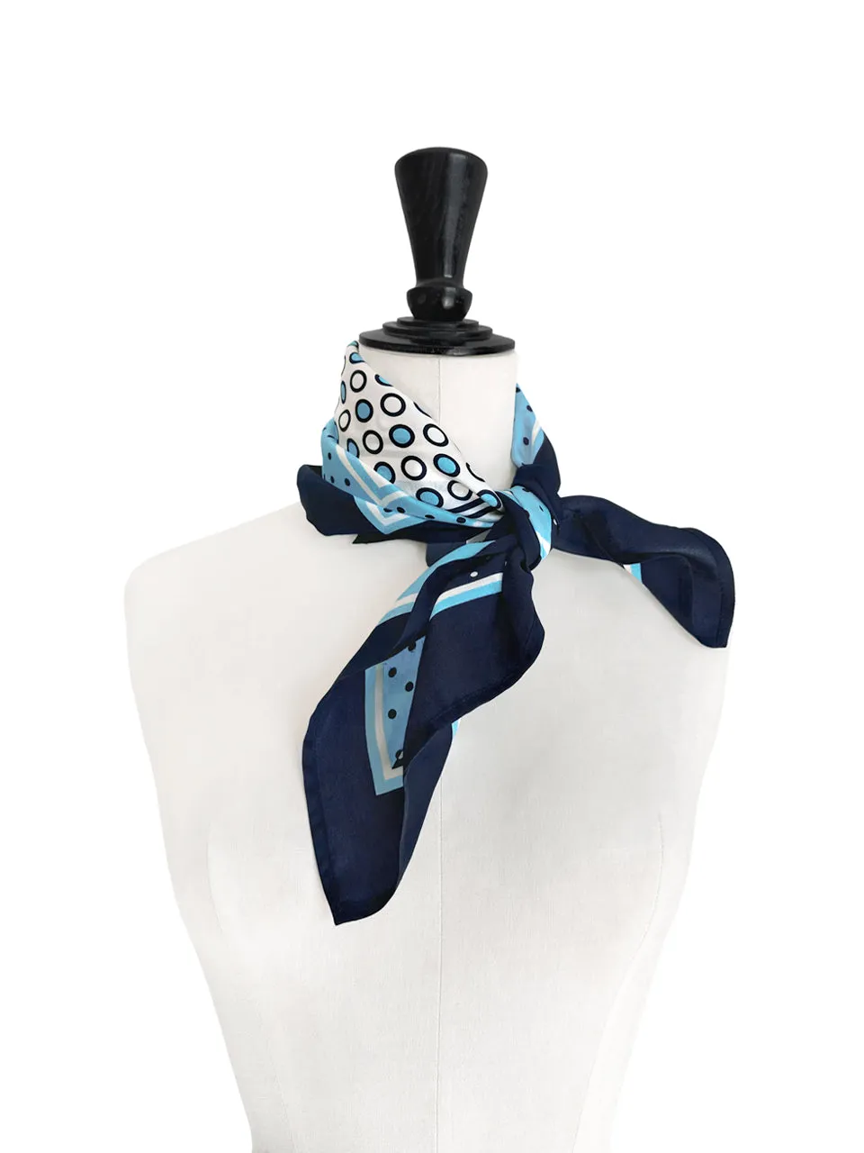 Retro Dots Silk Twill Bandana Scarf