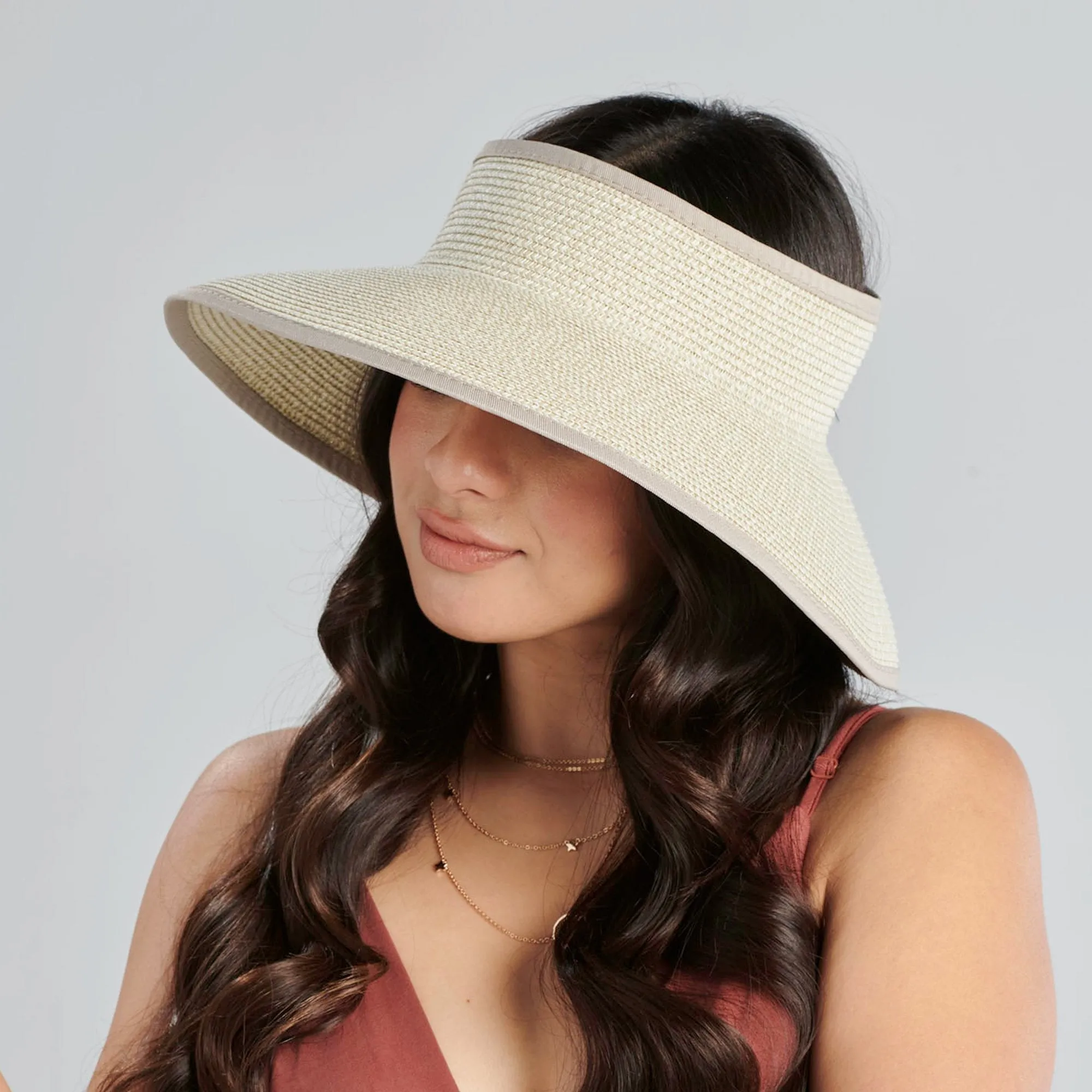 San Diego Hat Company's Signature Women's Ultrabraid Large Brim Visor