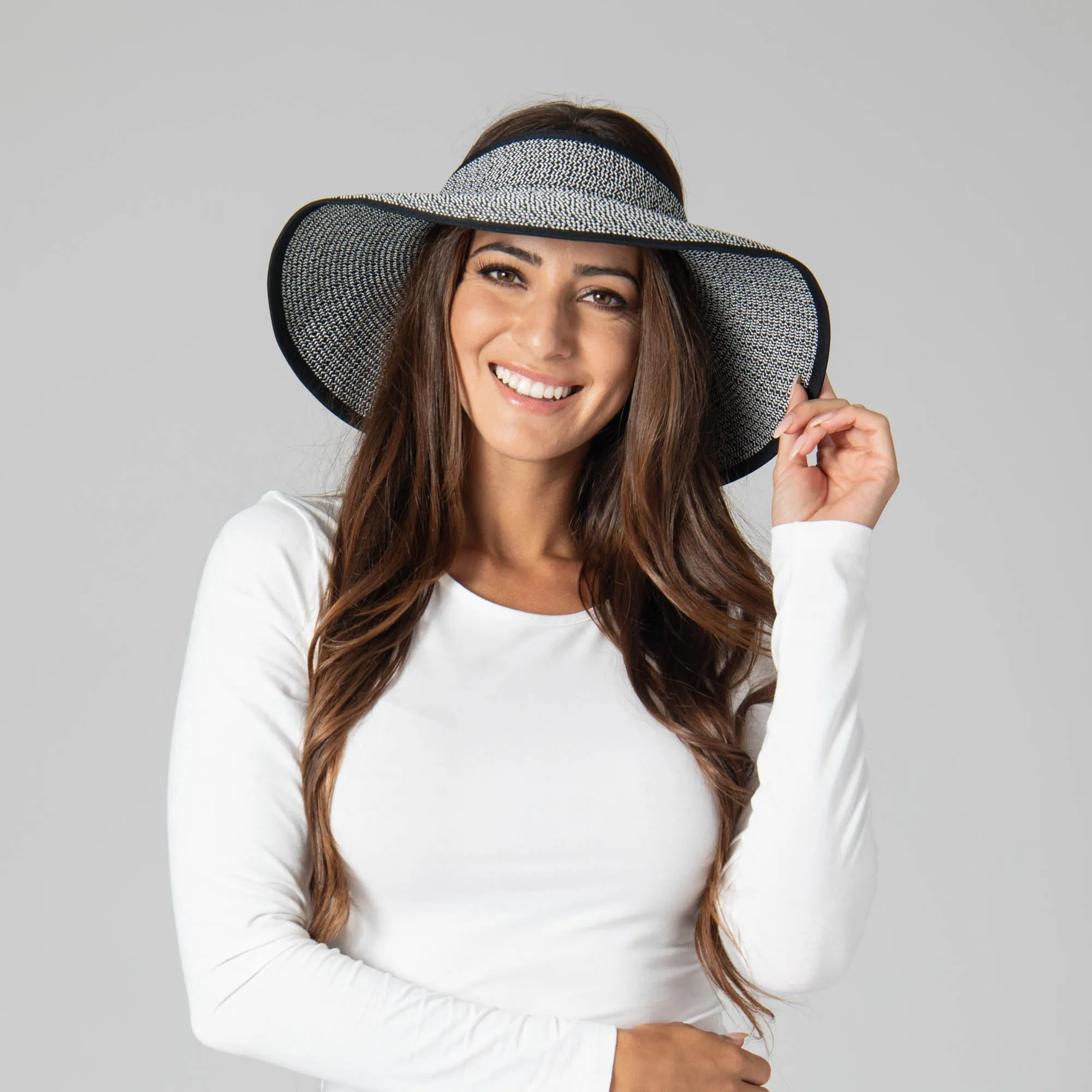 San Diego Hat Company's Signature Women's Ultrabraid Large Brim Visor