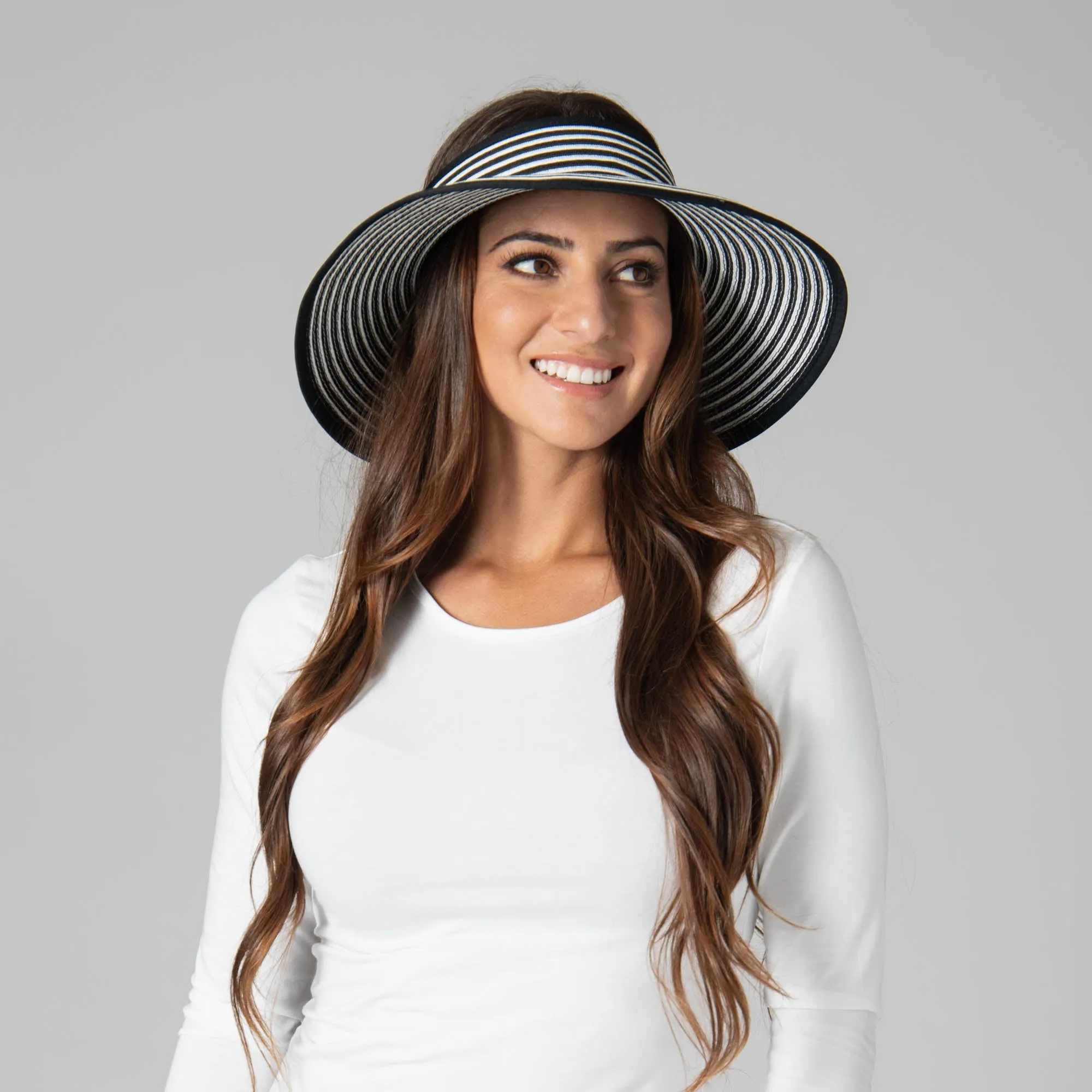 San Diego Hat Company's Signature Women's Ultrabraid Large Brim Visor