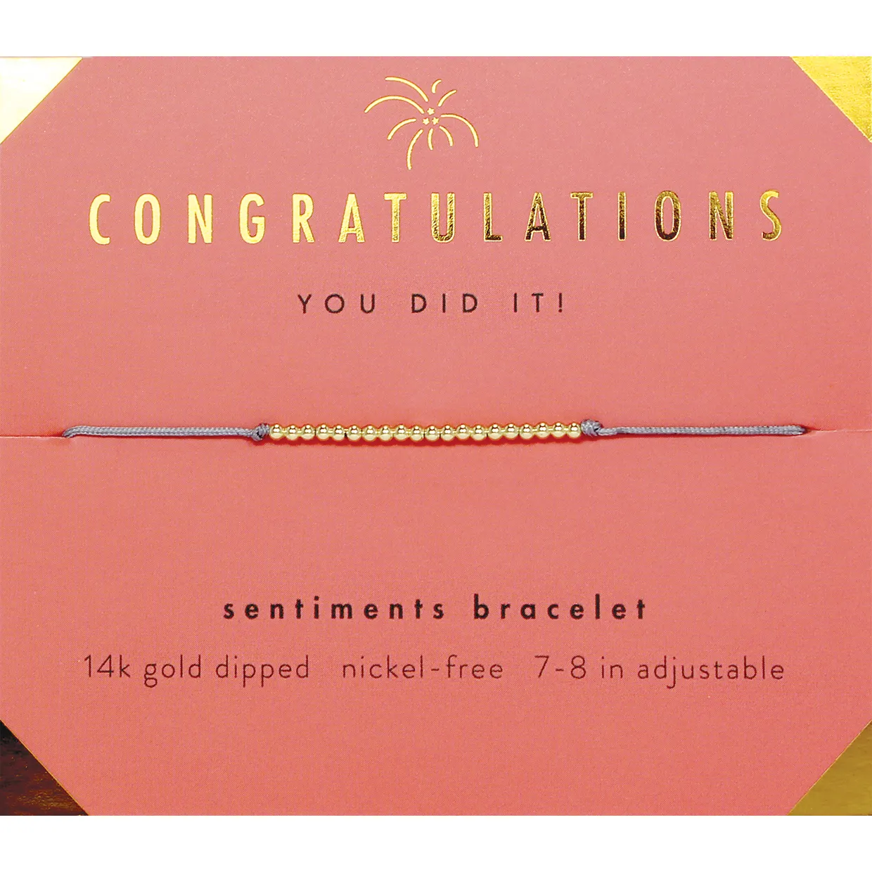 Sentiments Bracelet- Congratulations