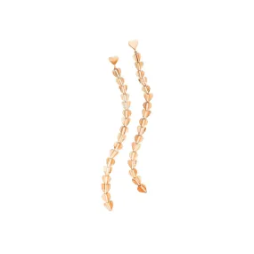 Small Rose Gold Wings of Love Drop Earrings