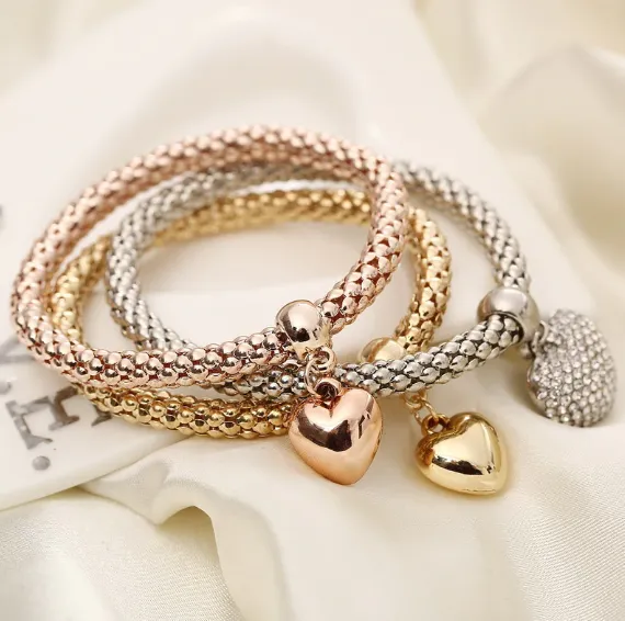 Solid Hearts Metal Bracelet