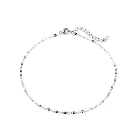 Stainless diamond cut anklet