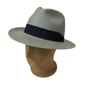 Teddy King Fedora - Panama Brisa #3 - Mid 6 cms Brim - Cement - Size Small