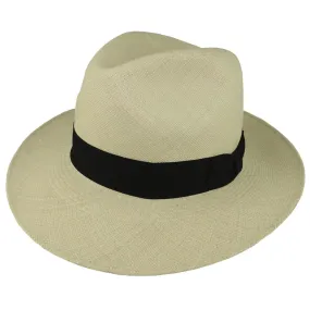 Teddy King Fedora - Panama Cuenca #8 - 6cms Brim- Bleach White