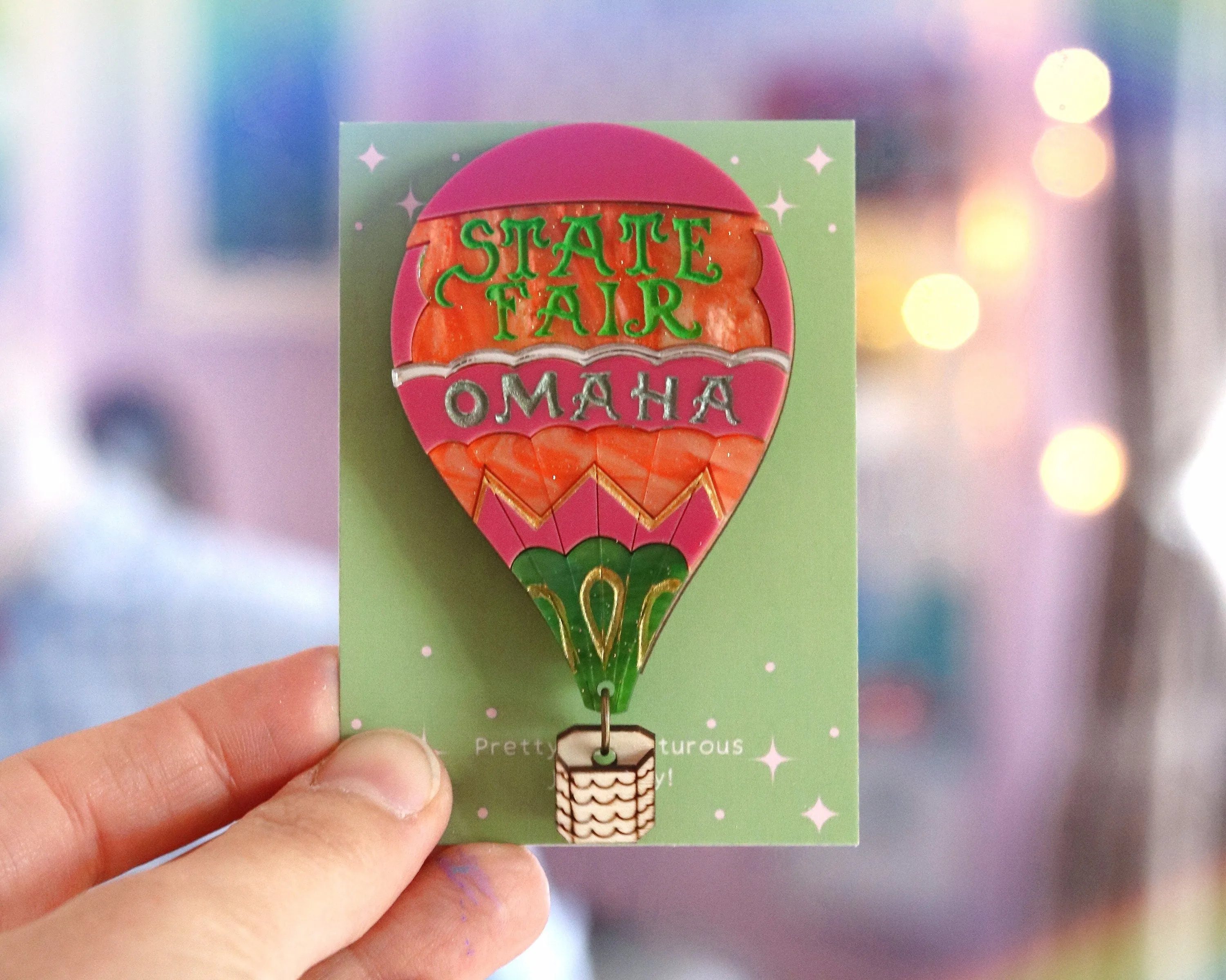 The Wizard’s Balloon Acrylic Brooch