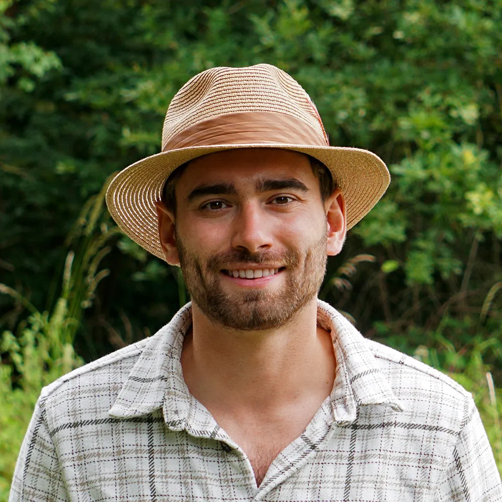 Toyo Braided Fedora - Cappuccino