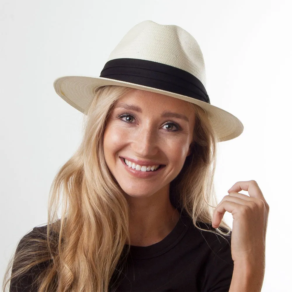 Toyo Safari Fedora with Black Band - Ivory