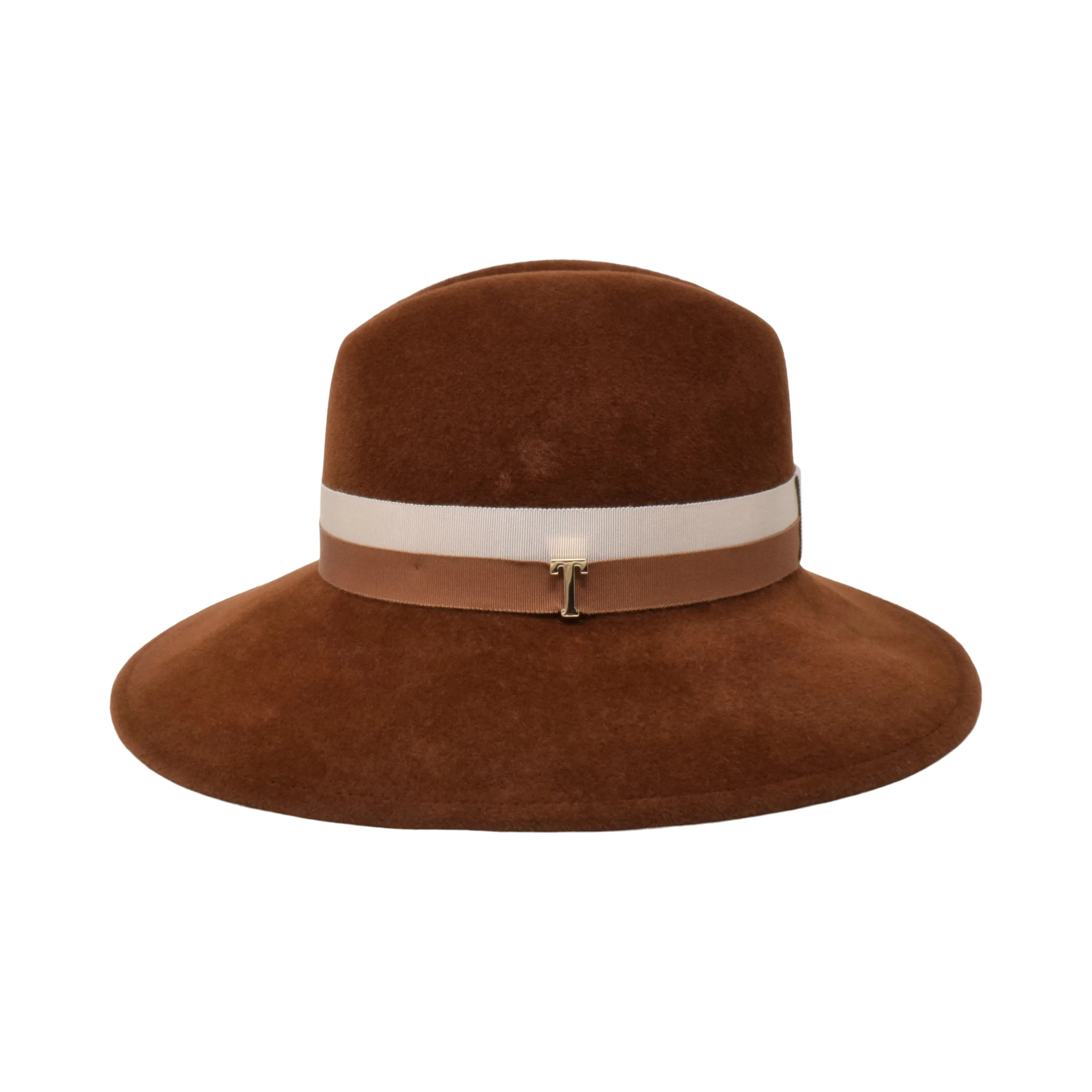 TROY x Gigi Burris Felt Fedora in Cumin