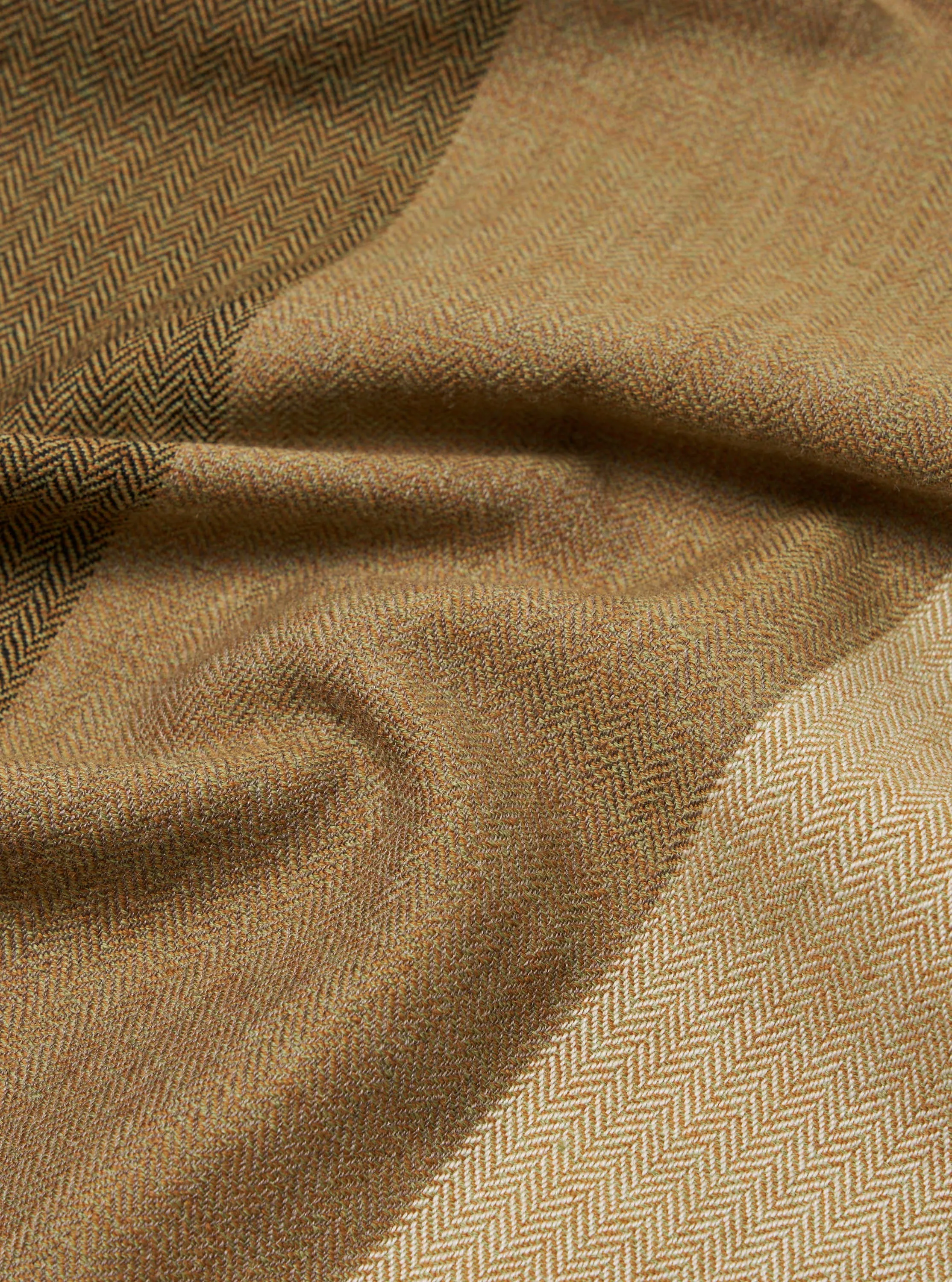 Universal Works Wool Scarf in Olive Merino Wool