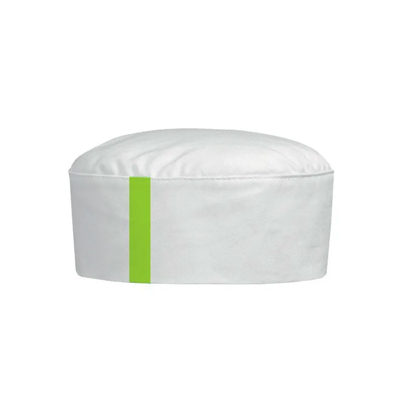 White Cap with Green Piping - MANELLI