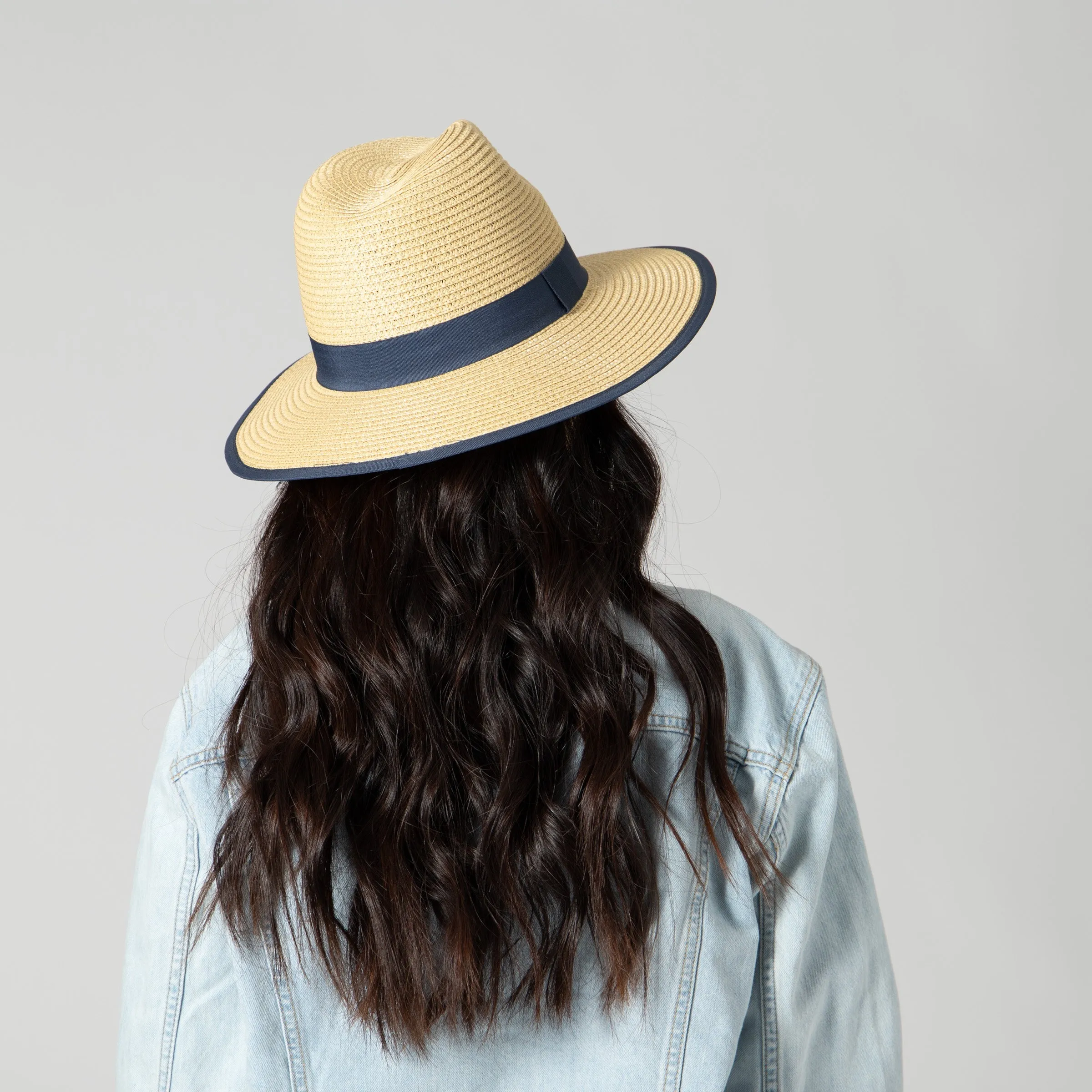 Women's Paperbraid Fedora With Pop Color Grosgrain