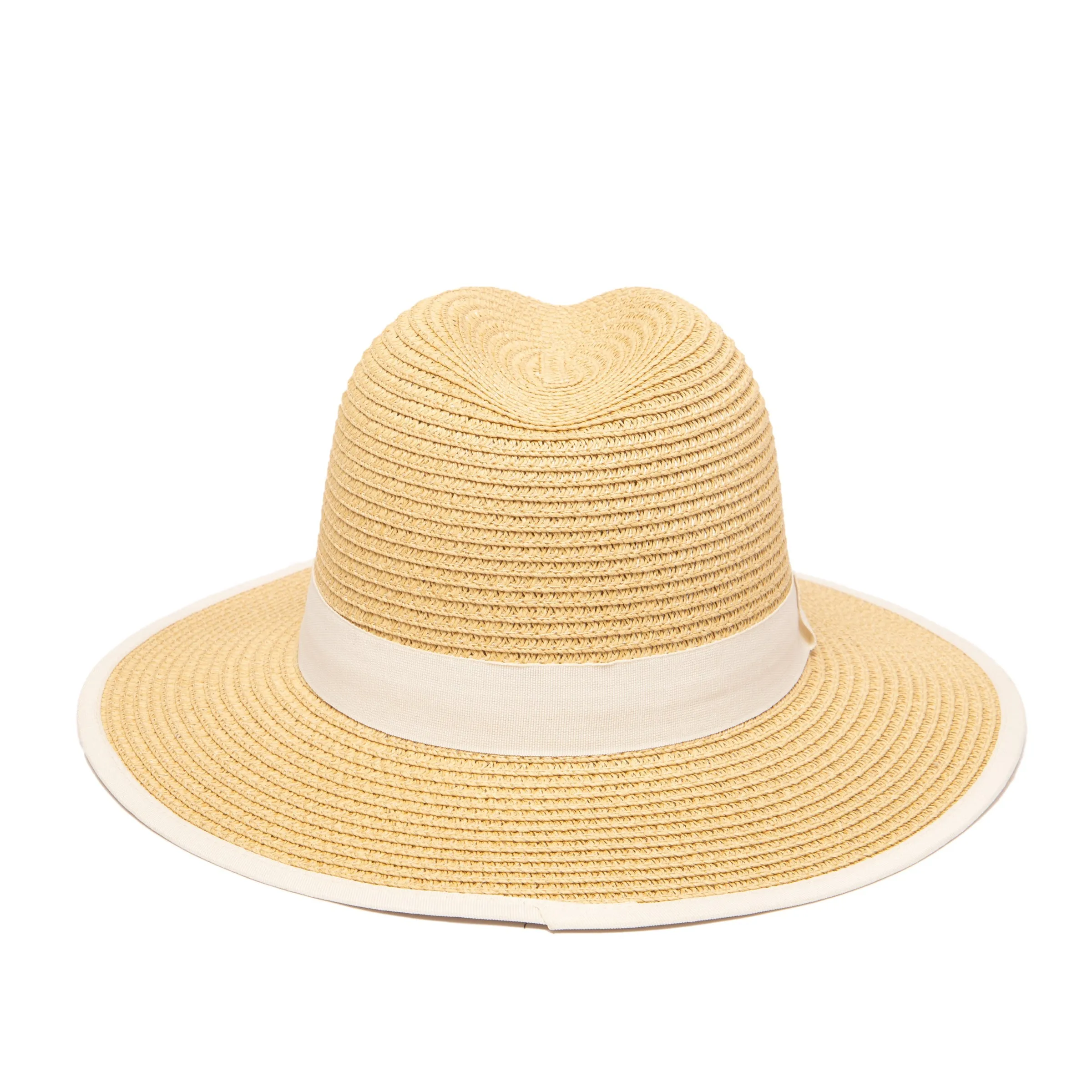 Women's Paperbraid Fedora With Pop Color Grosgrain