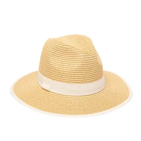 Women's Paperbraid Fedora With Pop Color Grosgrain