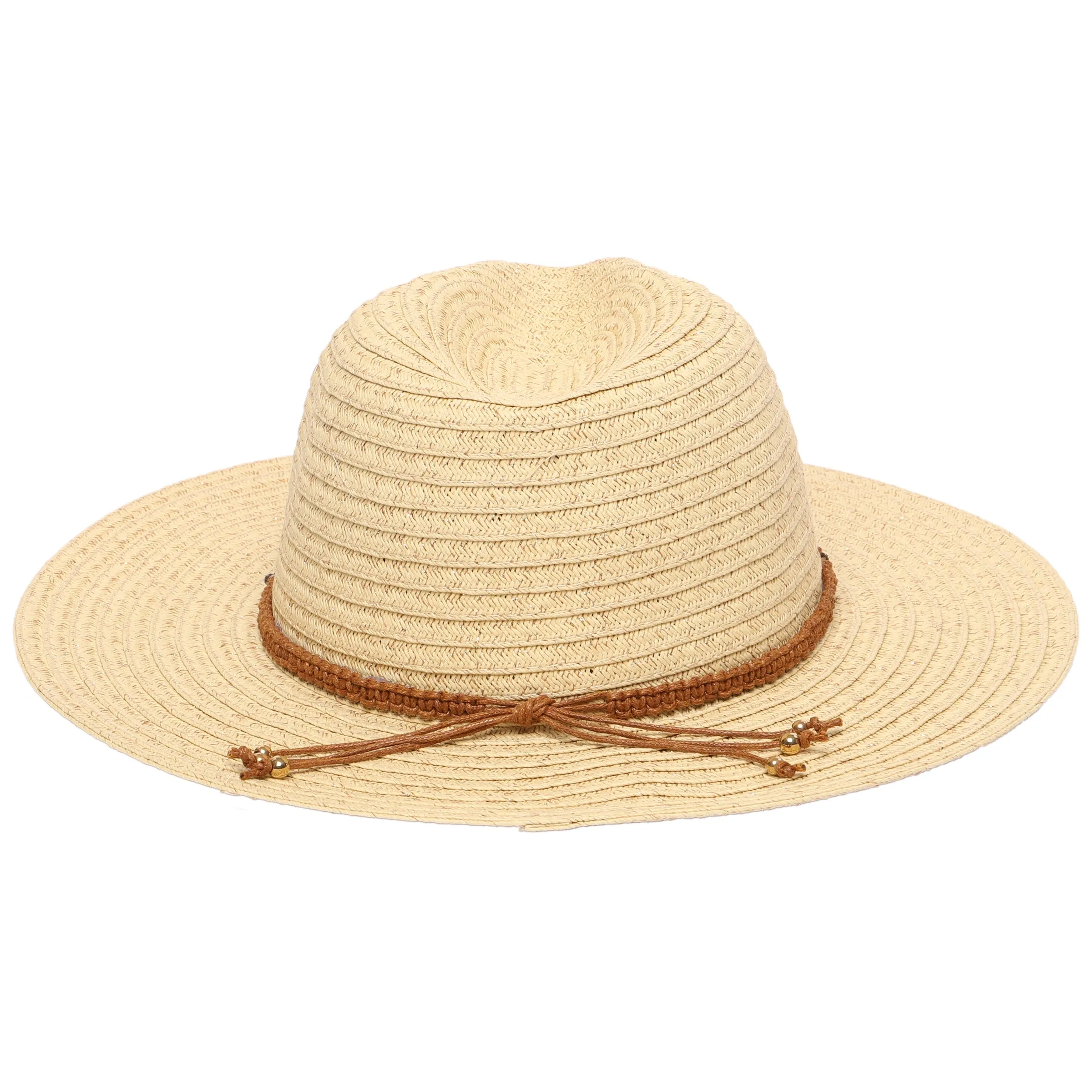 Women's Paperbraid Panama Fedora With Braided Diamond Band