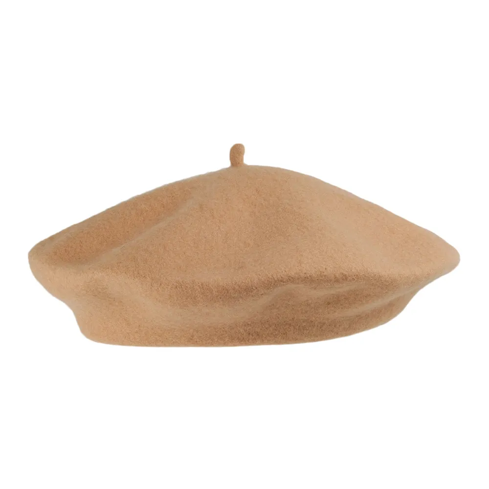 Wool Beret Camel Wholesale Pack