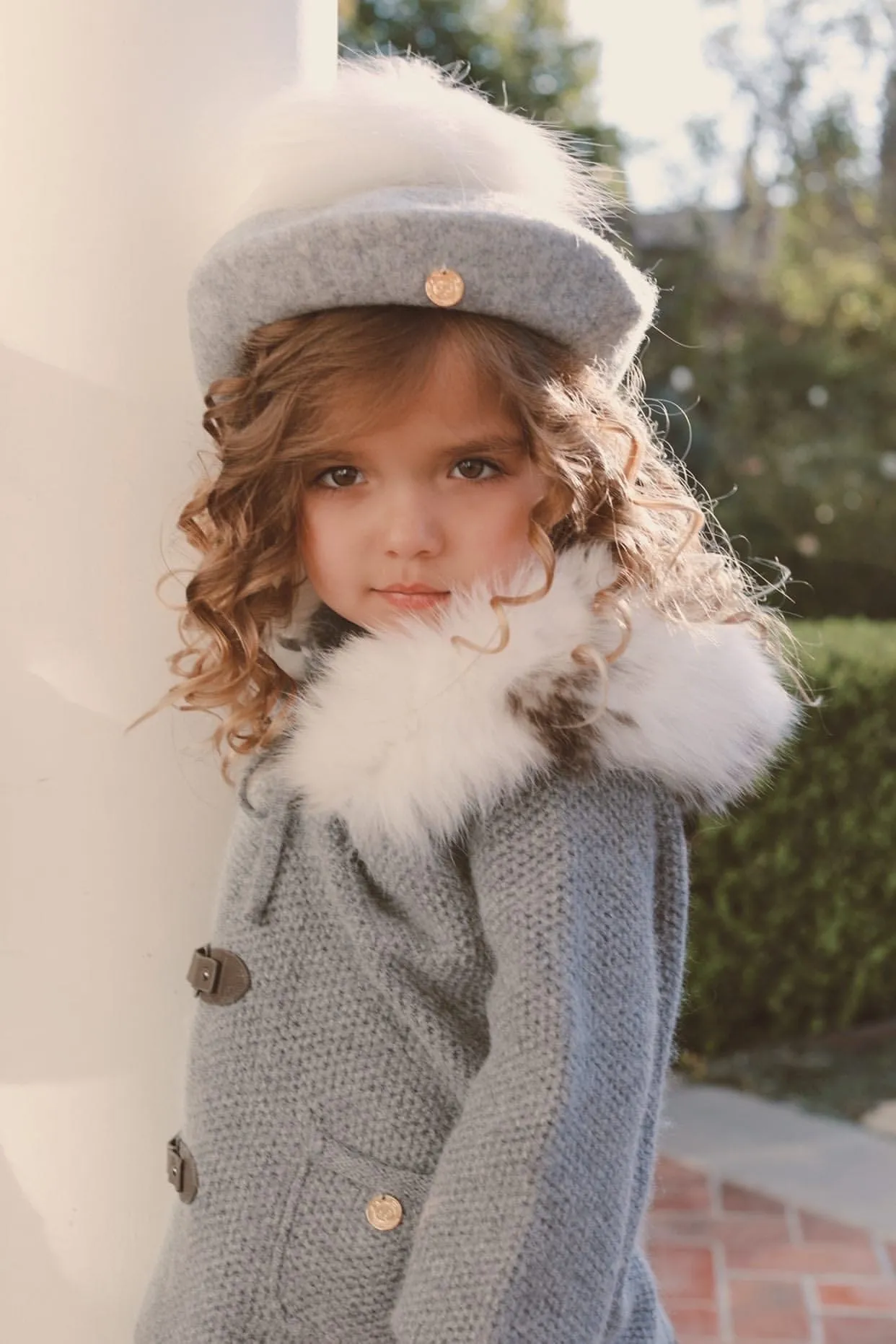 Wool Beret with Pom Pom