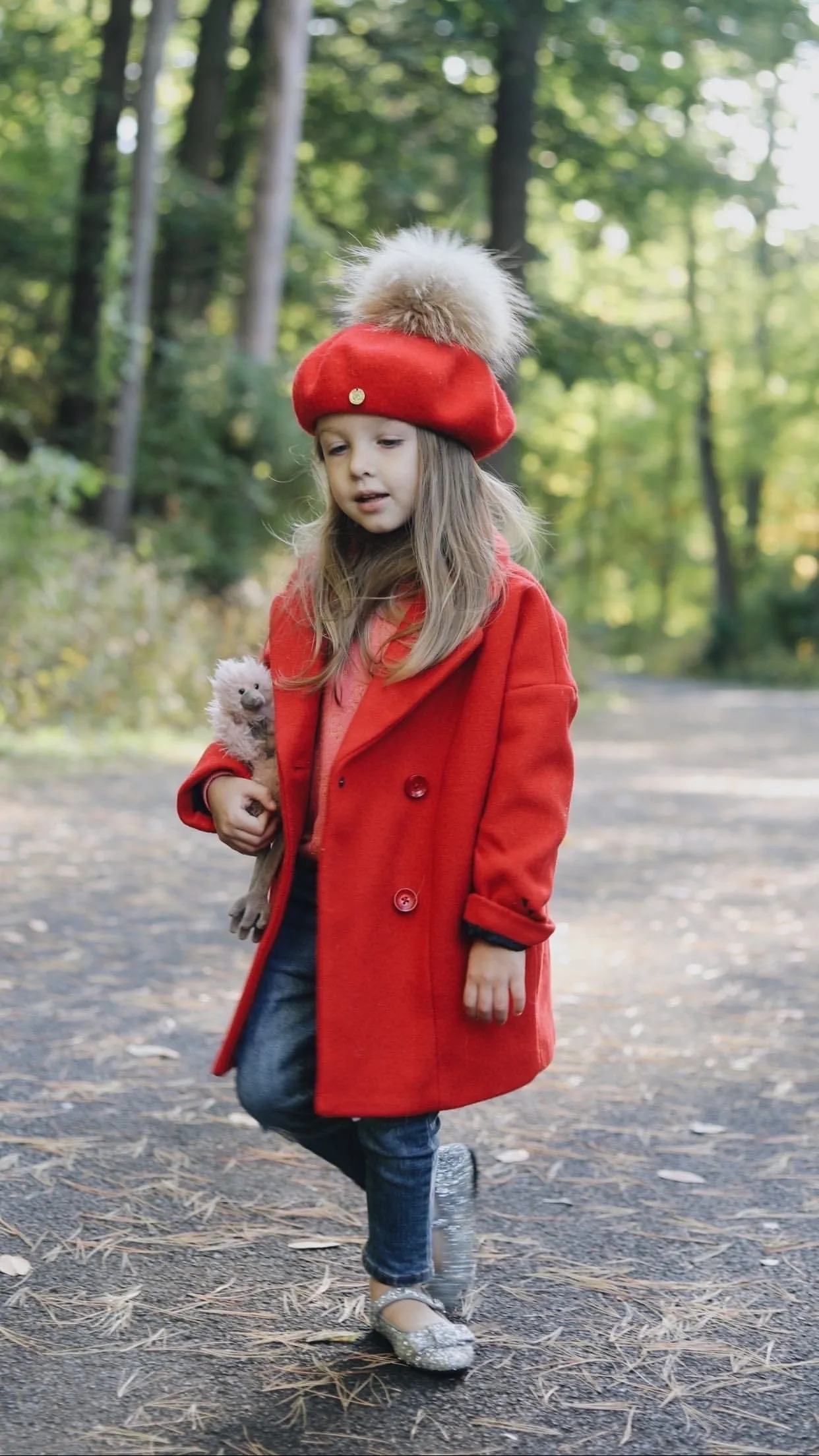 Wool Beret with Pom Pom