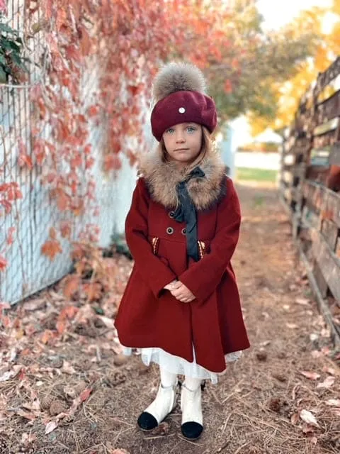 Wool Beret with Pom Pom