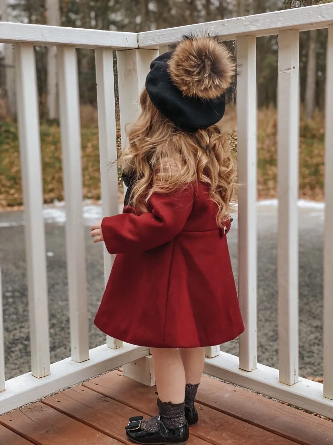 Wool Beret with Pom Pom