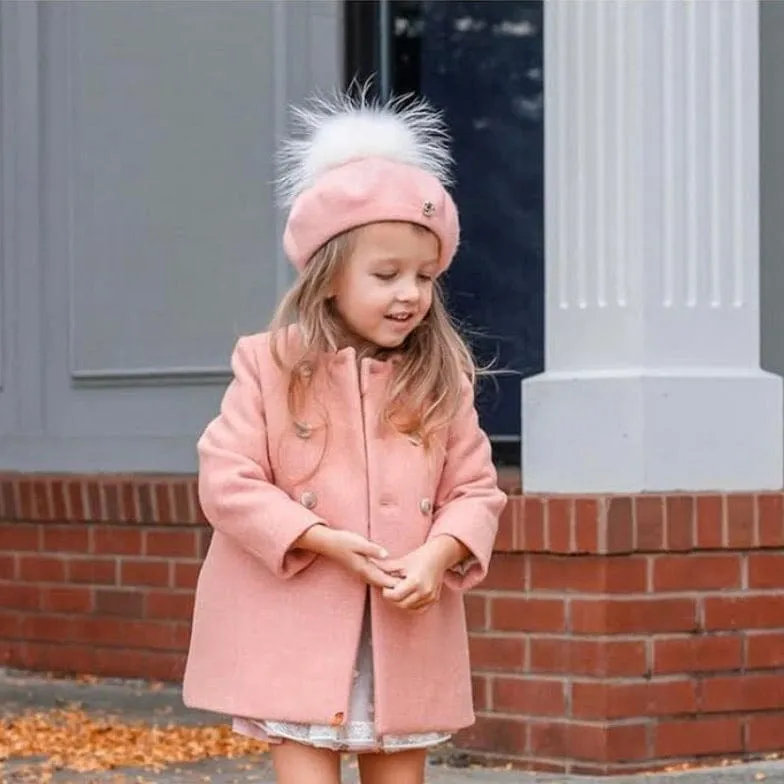 Wool Beret with Pom Pom