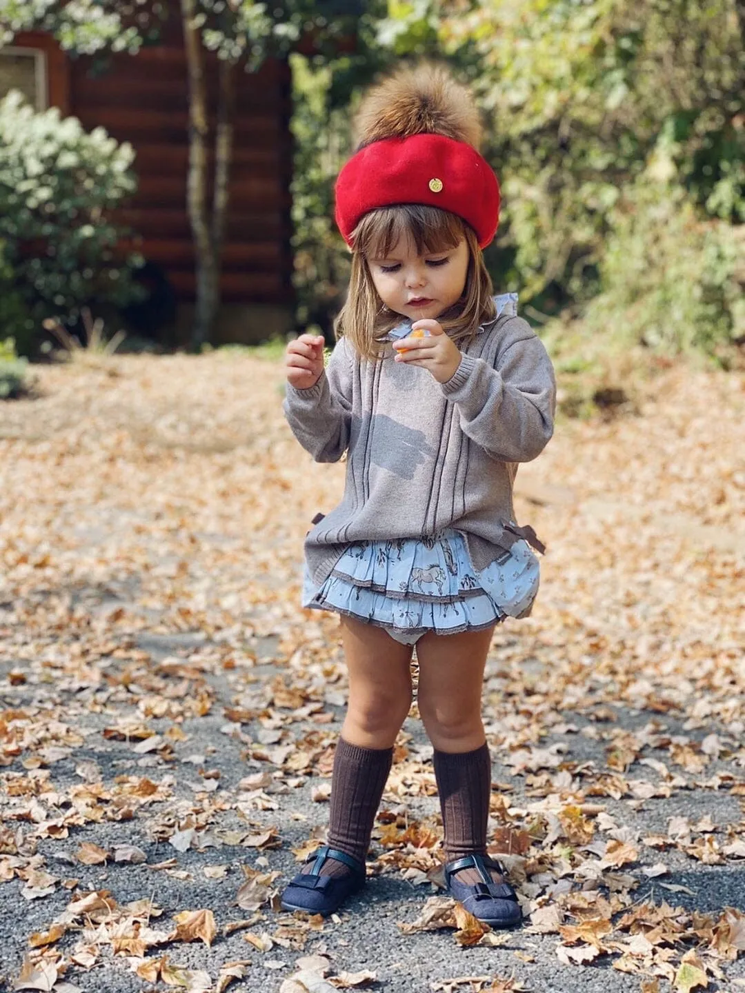 Wool Beret with Pom Pom