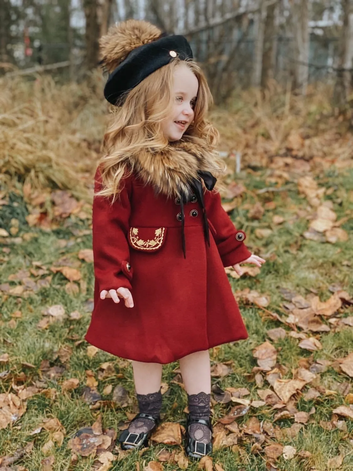 Wool Beret with Pom Pom